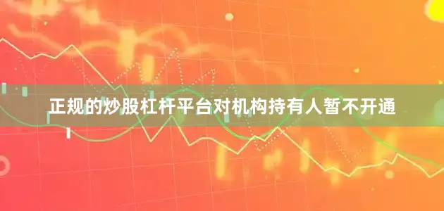 正规的炒股杠杆平台对机构持有人暂不开通