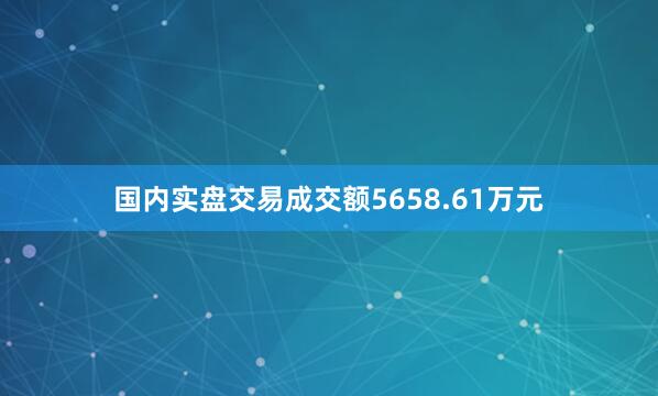 国内实盘交易成交额5658.61万元